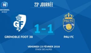 J23 : Grenoble Foot 38 - Pau FC (1-1), le résumé