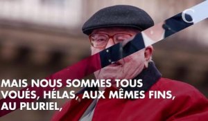 Jean-Marie Le Pen avoue avoir "un peu" peur de la mort