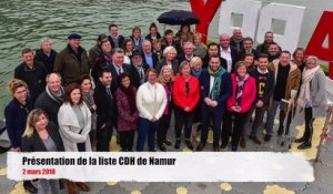 Présentation de la liste CDH pour les élections communales de 2018 - Namur