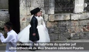 Célébration de la fête juive de Pourim à Jérusalem