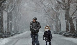 La neige perturbe New York
