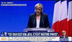 "Je vous proposerai que le Front national devienne le Rassemblement national", déclare Le Pen