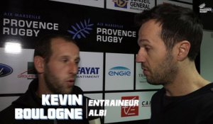 Provence Rugby / Albi : La réaction de Kevin Boulogne