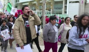 Manifestation à San Diego avant la visite de Trump en Californie