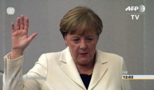 Avec une courte majorité, Merkel entame son 4e mandat