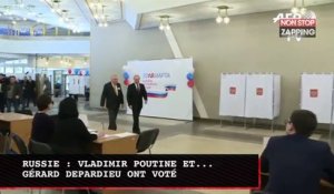 Russie : Vladimir Poutine et... Gérard Depardieu ont voté (vidéo)