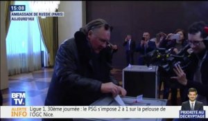 Election en Russie: Gérard Depardieu a lui aussi voté depuis Paris