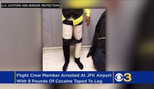 Un membre d'équipage se fait arrêter avec 4kg de cocaïne scotchées aux jambes