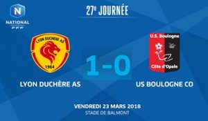 J27 : Lyon Duchère AS - US Boulogne Co (1-0), le résumé