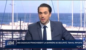 Des Gazaouis franchissent la barrière de sécurité, Tsahal riposte