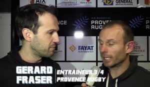 Provence Rugby / Aubenas : la réaction de Gerard Fraser