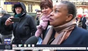 "Cette tragédie nous touche tous", dit Christiane Taubira à la marche pour Mireille Knoll