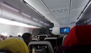 Oiseau dans un avion en plein vol ! Légère panique à bord...