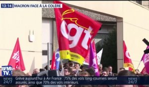 Emmanuel Macron face à la colère des manifestants