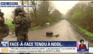 Évacuation de la ZAD de Notre-Dame-des-Landes: les gendarmes avancent petit à petit à coups de gaz lacrymogènes