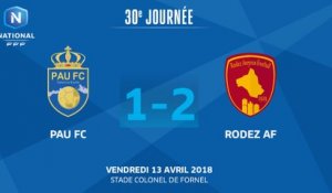 J30 : Pau FC - Rodez Aveyron F. (1-2), le résumé