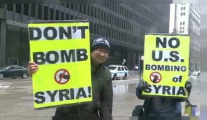 Raids en Syrie : manifs et contestations en Occident