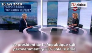 Frappes en Syrie : Emmanuel Macron «a violé le droit international», affirme Marine Le Pen