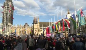 Manifestation contre les frappes en Syrie à Londres