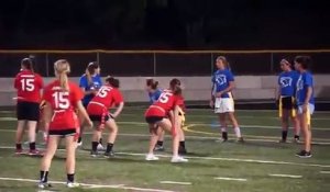 Football américain  la technique rusée d’une équipe féminine pour aller marquer un touchdown