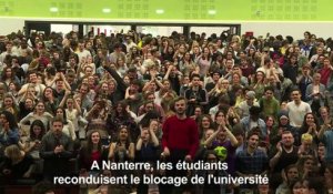L'université de Nanterre vote la poursuite du blocage