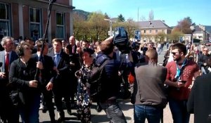 Emmanuel macron dans les rues de Saint-Dié-des-Vosges