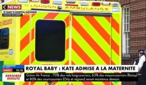 Bébé royal: L'épouse du prince William, Kate Middleton, enceinte de son 3ème enfant, a été admise à la maternité
