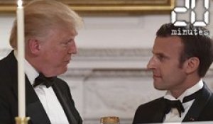 Trump et Macron trinquent, Brigitte en Vuitton et Melania en Chanel