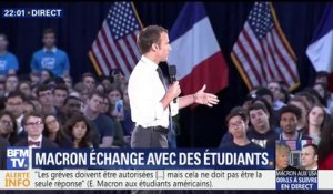 Macron aux étudiants américains: "Nous souhaitons clairement interdire les armes chimiques" en Syrie