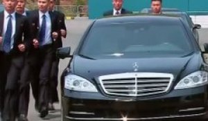 L’étonnant cortège autour de la limousine de Kim Jong-Un lors du sommet des Corées