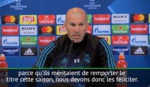 Real Madrid - Zidane : "Nous devons féliciter le FC Barcelone"
