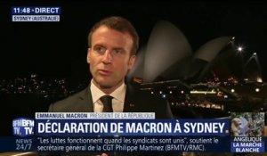 Pour Emmanuel Macron, "le lien entre la France et l'Australie s'est consolidé"