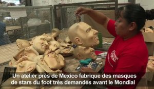 Mexique: les visages des stars du foot version latex