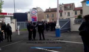 La Police évacue les étudiants qui tentent de bloquer les accès à la faculté de Nancy