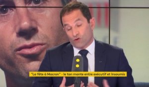 Benoît Hamon dénonce "la manipulation du gouvernement" au sujet de "La fête à Macron". "Aucun de ceux qui demain iront aux défilés n'a envie que cette journée soit salie ou souillée par des violences" #8h30politique