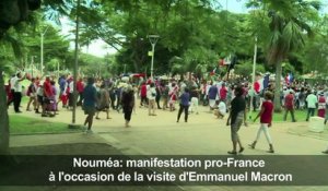 Manifestation pro-France à Nouméa pour la visite de Macron