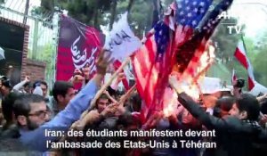 Iran: des étudiants manifestent devant l'ambassade des USA