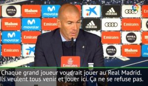 Transferts - Zidane : "Neymar ? Tous les grands joueurs aimeraient jouer au Real"