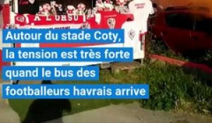 Le bus des footballeurs du Havre caillassé : le match AC Ajaccio-HAC annulé