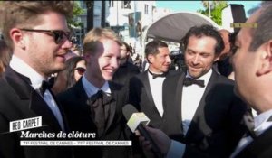 Victor Polster et l'équipe du film "Girl" sur le tapis rouge - Cannes 2018