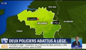 Belgique: deux policiers abattus à Liège par un tireur qui a été neutralisé