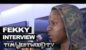 Fekky on new Section Boyz track, Dizzee Rascal, Culture Clash backstage at Wireless - Westwood