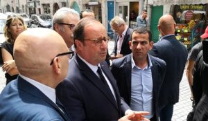 François Hollande répond à une question sur le maire de Besançon. Jean-Louis Fousseret, qui a quitté le PS pour rejoindre LREM