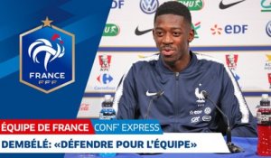 Équipe de France, "Conf' Express" - Ousmane Dembélé : "Défendre pour l'équipe"