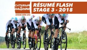 Résumé Flash - Étape 3 (Pont-de-Vaux / Louhans-Châteaurenaud) - Critérium du Dauphiné 2018