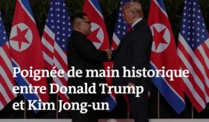 Les images de la poignée de main historique entre Donald Trump et Kim Jong-un