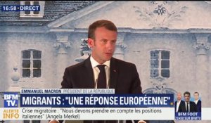 Rencontre Macron-Merkel: "Nous nous sommes mis d'accord sur la création d'un budget de la zone euro", annonce le chef de l'Etat