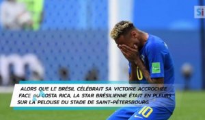Neymar en pleurs après le match entre le Brésil et le Costa Rica