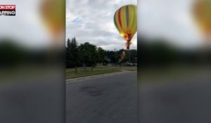Etats-Unis : Une montgolfière touche des lignes électriques (Vidéo)