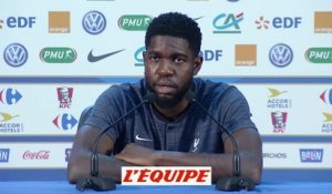 Umtiti «Il y a de l'excitation» - Foot - CM 2018 - Bleus